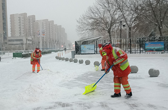 迎風(fēng)戰雪護坦途 | 津保環(huán)投全力以赴打好今冬清冰除雪“第一仗”